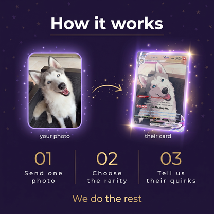 Starpaw Custom Pet Card — Hand-Made to Capture Their Personality
