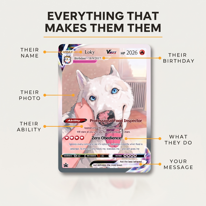 Starpaw Custom Pet Card — Hand-Made to Capture Their Personality